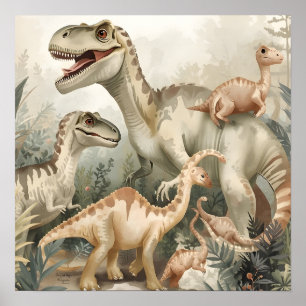 Schrecklicher Wanddurchbruch-Dinosaurier-T-Rex-Pos Poster