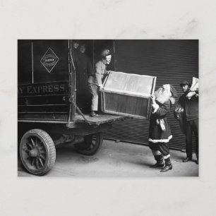 Schrecklicher Weihnachtsmann in den 1920ern Feiertagspostkarte