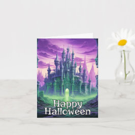 Schreckliches Spuk Haus | Frohe Halloween Karte