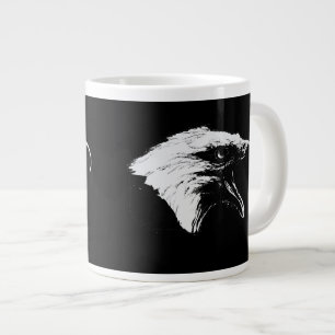 Schrei-Adler in Schwarz Wählen Sie Ihren Hintergru Jumbo-Tasse