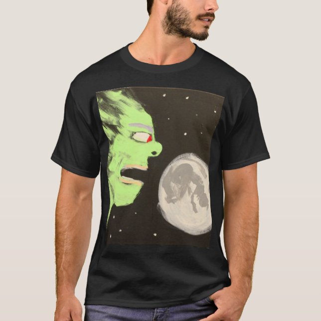 Schrei auf dem Mond T-Shirt (Vorderseite)
