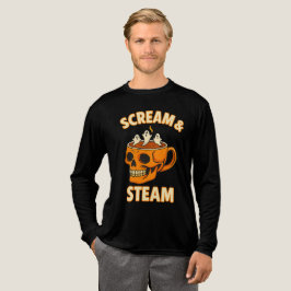 Schrei & Dampf-Schädelkaffee Halloween-Geisterbrau Tri-Blend Shirt