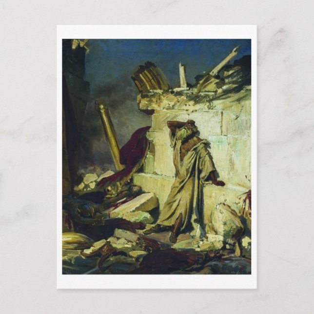Schrei des Prophets Jeremias Postkarte (Vorderseite)