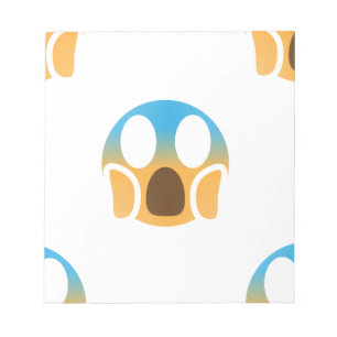 Schrei Emoji Notizblock