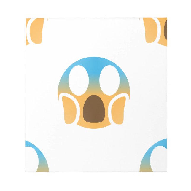 Schrei Emoji Notizblock (Vorderseite)