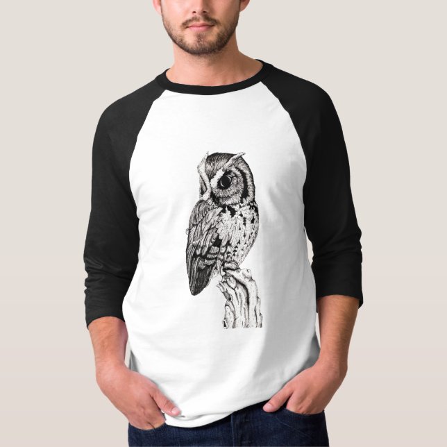 Schrei-Eulen-Shirt T-Shirt (Vorderseite)
