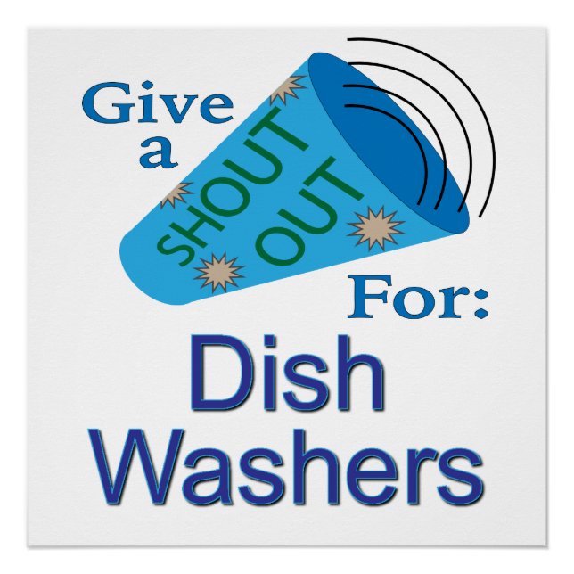Schrei für Dish-Waschmaschinen Poster (Vorderseite)