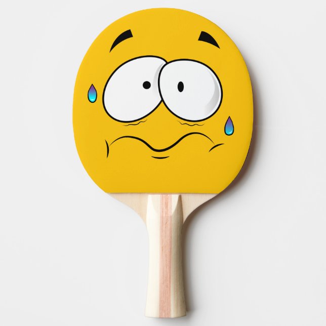Schrei-Gelbmoji Tischtennis Schläger (Vorderseite)