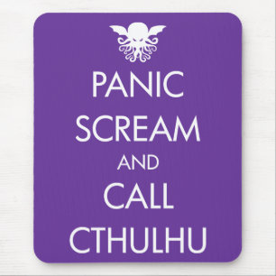 Schrei-Panik und Anruf Cthulhu Mousepad