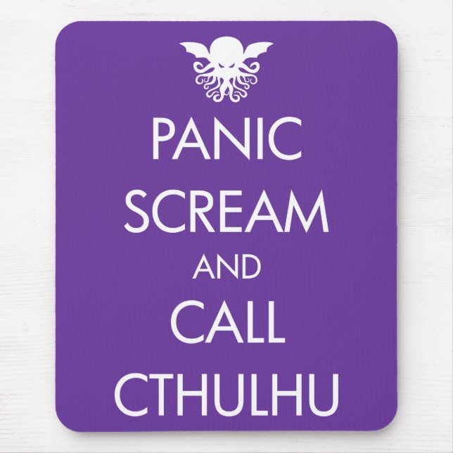 Schrei-Panik und Anruf Cthulhu Mousepad (Vorne)