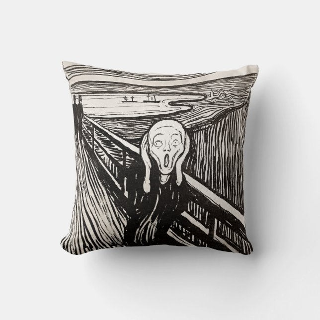 Schrei von Edward Munch Kissen (Vorderseite)