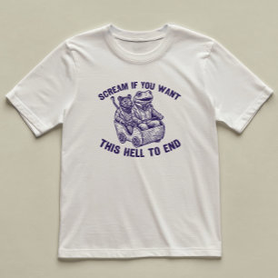 Schrei, wenn du Funny Illustriert Frog Rat Will T-Shirt