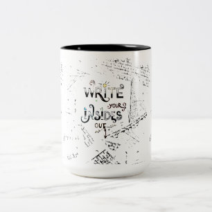Schreib deine Inside OUT! Motto der motivierend Sc Zweifarbige Tasse
