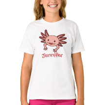 Schreib deinen Namen auf diesen süßen Axolotl