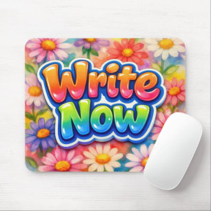 Schreib jetzt Text mit lebendigen Gänseblümchen Mousepad