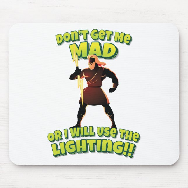 Schreib mich nicht, oder ich werde das Licht benut Mousepad (Vorne)