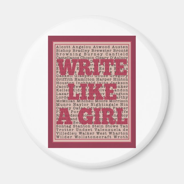 Schreib wie ein Girl-Lipstick Magnet (Vorne)