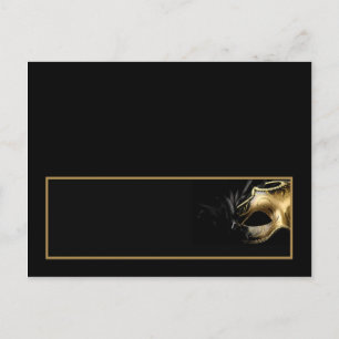 Schreibbare Platzkarte Sweet 16 Gold Schwarz Postkarte