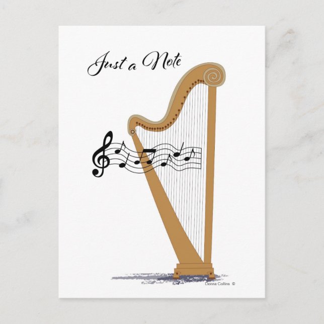 Schreibe eine Notiz mit Harp Poastcard. Postkarte (Vorderseite)