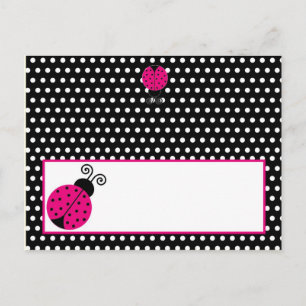 Schreibe Platzkarte Black Spring Time Lady Bug Postkarte