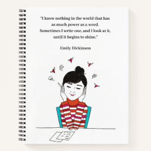 Schreiben 1_Emily Dickinson Zitat 2 Notizbuch
