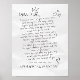 Schreiben an die Mama Poster