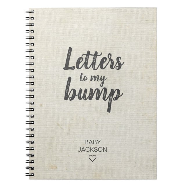 Schreiben an mein Bump Keepake Pregnancy Journal Notizblock (Vorderseite)