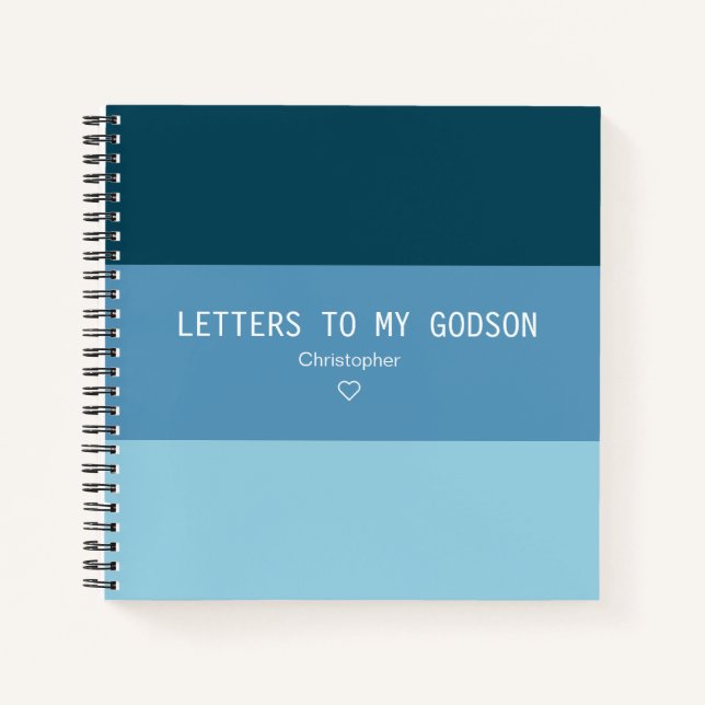 Schreiben an mein Godson Keepake Journal Notizbuch (Vorderseite)