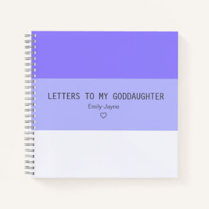 Schreiben an mein Godtochter Keepake Journal Notizbuch