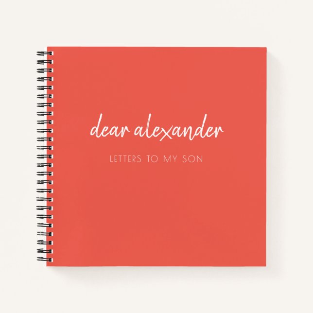 Schreiben an mein Son Keepake Journal Notizbuch (Vorderseite)