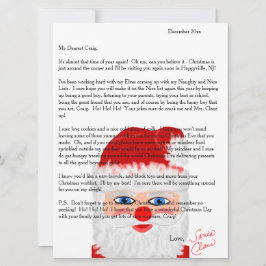 Schreiben aus dem Personalisierten Santa-Brief Feiertagskarte
