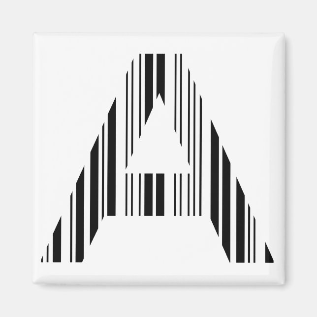 SCHREIBEN BAR CODE Erstes erstes Barcodemuster Magnet (Vorne)