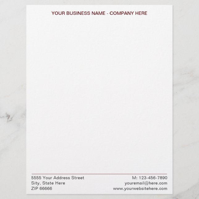 Schreiben der Info-Office-Adresse Ihres Unternehme Briefbogen (Vorderseite)