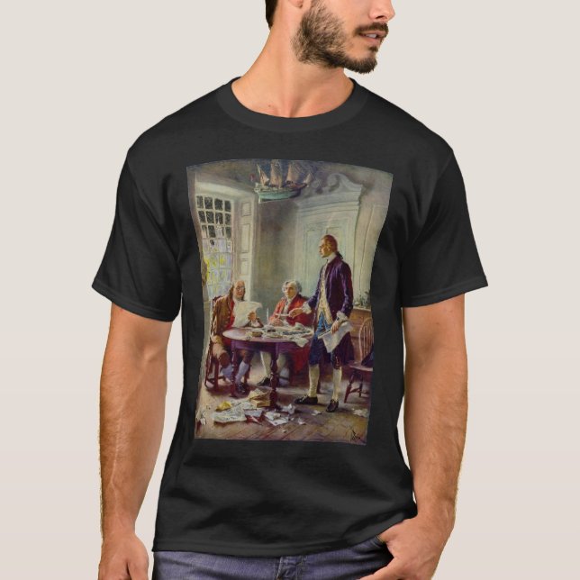 Schreiben der Unabhängigkeitserklärung T-Shirt (Vorderseite)