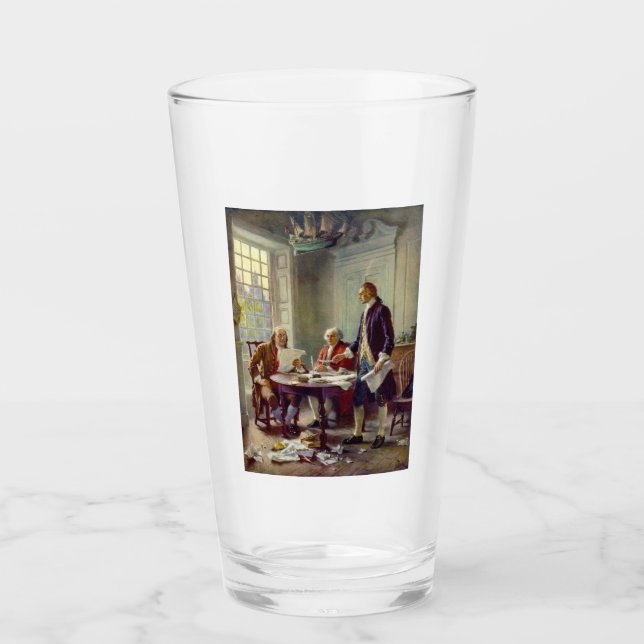 Schreiben der Unabhängigkeitserklärung (USA) Glas (Vorderseite)
