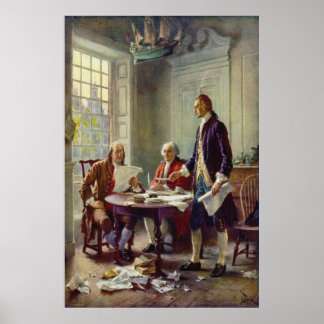 Schreiben der Unabhängigkeitserklärung von Ferris Poster