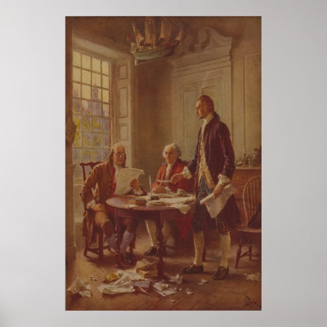 Schreiben der Unabhängigkeitserklärung von Ferris Poster (Vorne)