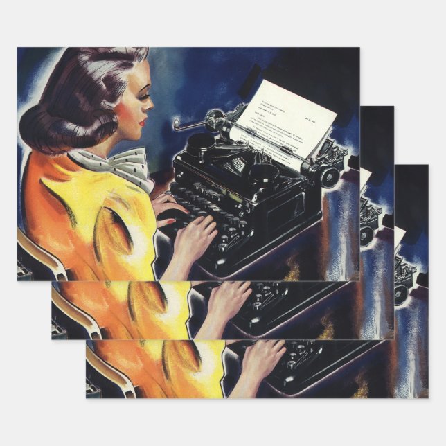 Schreiben des Sekretärs der Vintagen Führungskraft Geschenkpapier Set (Set)