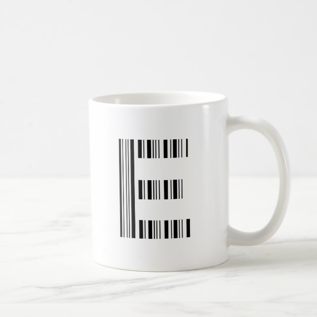 SCHREIBEN E BAR CODE Erstes erstes Barcode-Muster Kaffeetasse (Rechts)