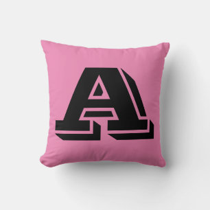 SCHREIBEN EINES MONOGRAMM PINK PILLOS KISSEN