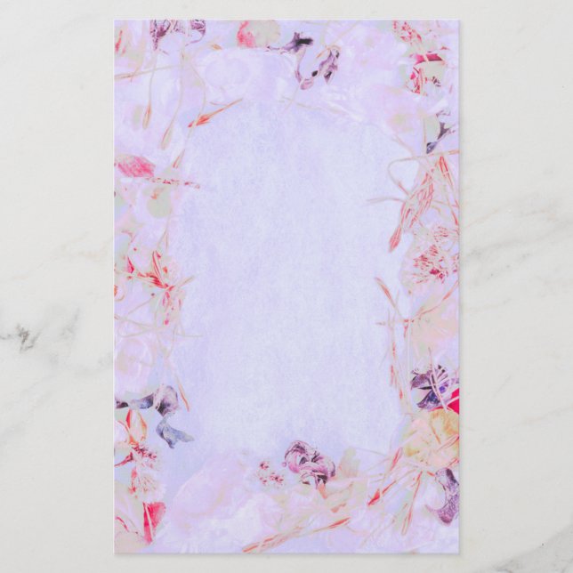 Schreiben eines persönlichen Briefes mit florieren Briefpapier (Vorderseite)