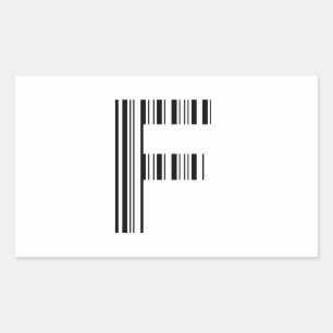 SCHREIBEN F BAR CODE Erste erste Barcodetabelle Rechteckiger Aufkleber