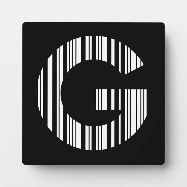 SCHREIBEN G BAR CODE Erstes erstes Barcode-Muster Fotoplatte (Vorderseite)