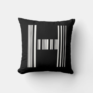 SCHREIBEN H BAR CODE Erstes erstes Barcode-Muster Kissen