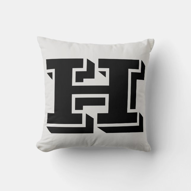 SCHREIBEN H MONOGRAM PILLOW KISSEN (Vorderseite)