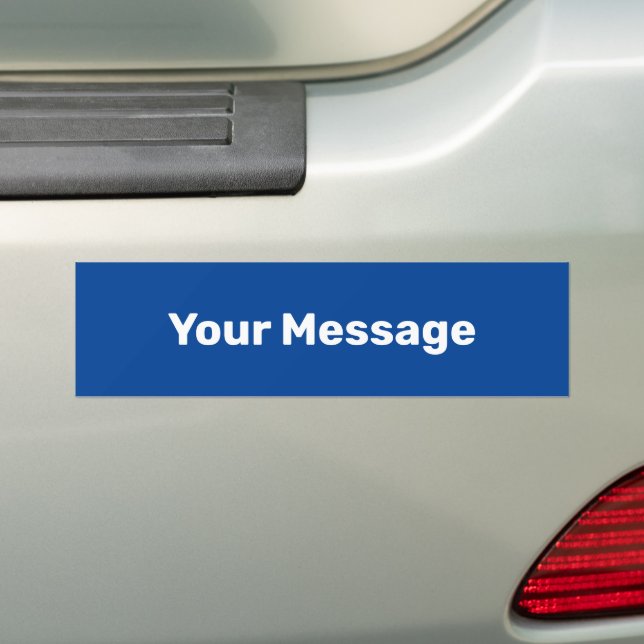 Schreiben Ihrer Message Deep Blue White Text Templ Autoaufkleber (Auf Auto)