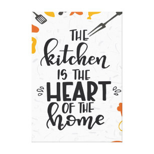 Schreiben in der Küche zur Wohngestaltung Leinwanddruck