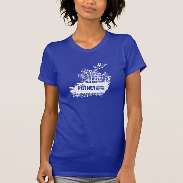 Schreiben in Irland in den mehrfachen Farben T-Shirt (Vorderseite)