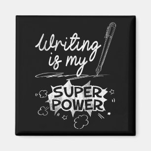 Schreiben ist mein Superheld und aus Q Magnet