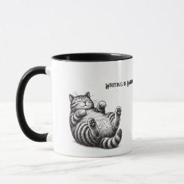 Schreiben ist schwer - Katzen erschweren die Tasse